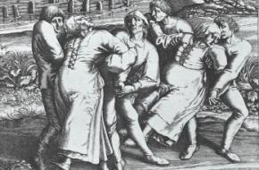 Dansmanie Sint-Jans Molenbeek-gravure van Hendrick Hondius